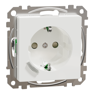 Connected SCHUKO-Steckdose 16A, System M, Thermoplast brillant, Aktivweiß glänzend