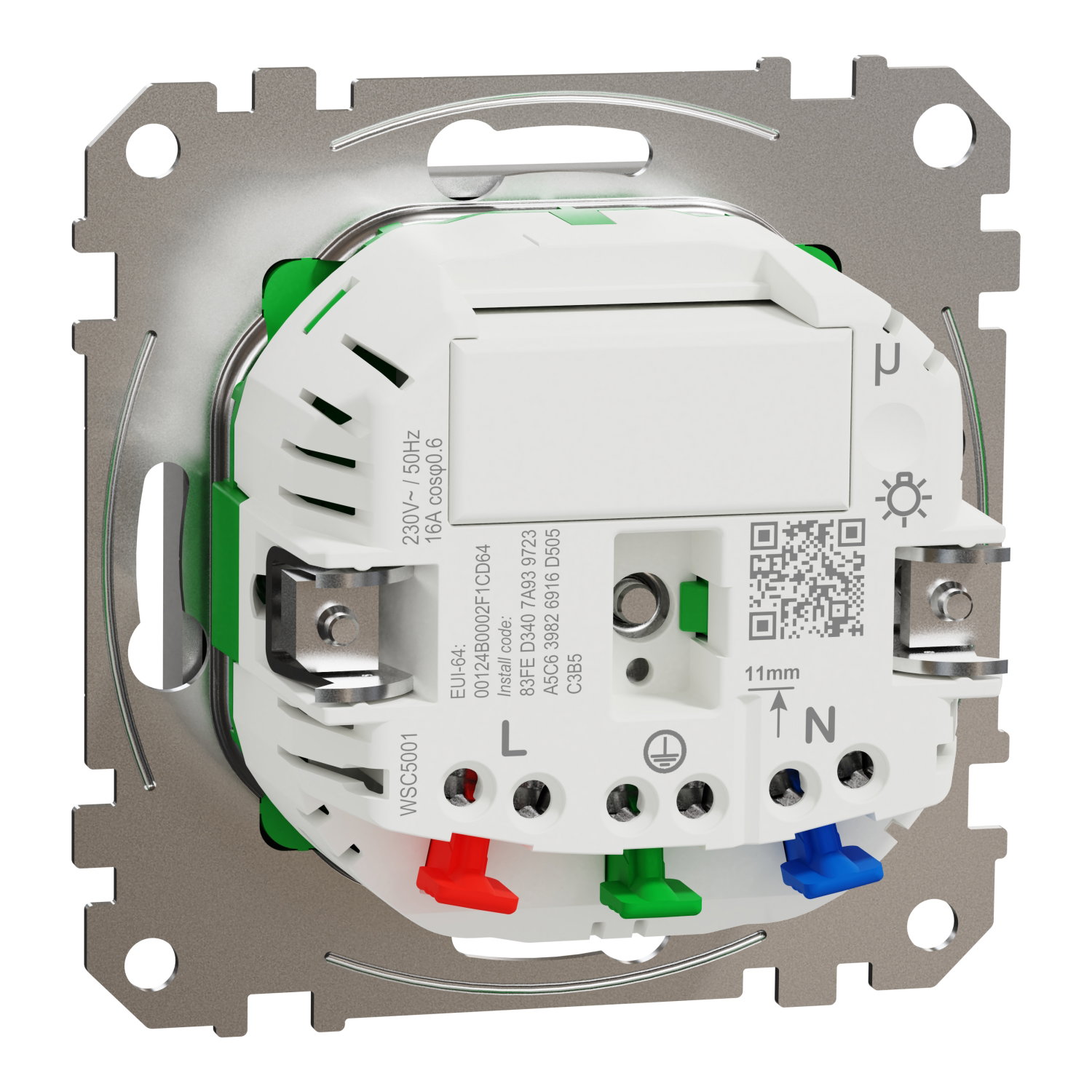 Connected SCHUKO-Steckdose 16A, System M, Thermoplast edelmatt, Aluminium – Bild 2 von 9