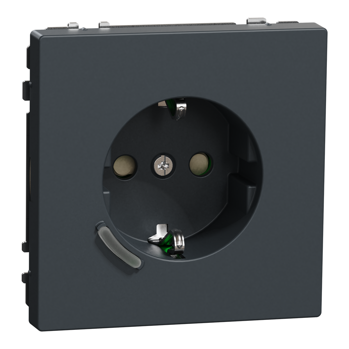 Connected SCHUKO-Steckdose 16A, System Design, Thermoplast lackiert, Anthrazit