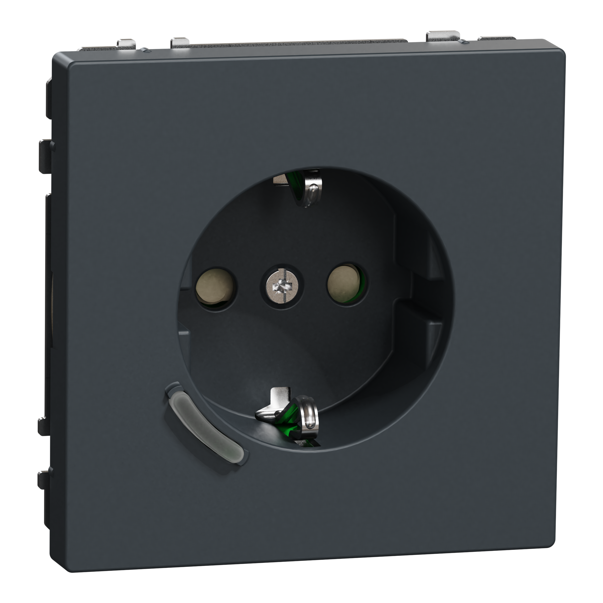 Connected SCHUKO-Steckdose 16A, System Design, Thermoplast lackiert, Anthrazit