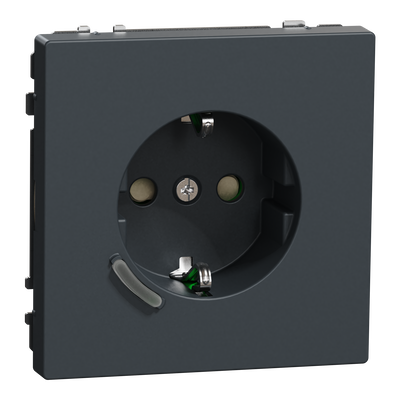 Connected SCHUKO-Steckdose 16A, System Design, Thermoplast lackiert, Anthrazit