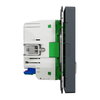 Connected SCHUKO-Steckdose 16A, System Design, Thermoplast lackiert, Anthrazit