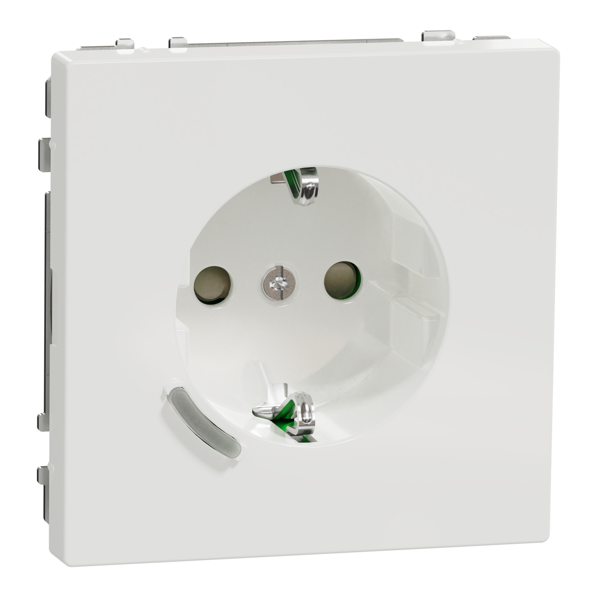 Connected SCHUKO-Steckdose 16A, System Design, Thermoplast brillant, Lotosweiß