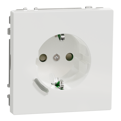 Connected SCHUKO-Steckdose 16A, System Design, Thermoplast brillant, Lotosweiß