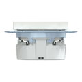 SCHUKO-Steckdose, Schraub-Liftklemmen, polarweiß glänzend, System M