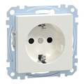 SCHUKO-Steckdose, Schraub-Liftklemmen, polarweiß glänzend, System M