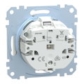 SCHUKO-Steckdose, Schraub-Liftklemmen, polarweiß glänzend, System M