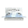 SCHUKO-Steckdose, Schraub-Liftklemmen, polarweiß glänzend, System M