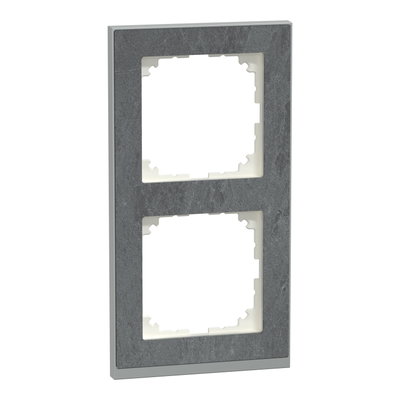 M-Pure Decor-Rahmen, 2fach, Schiefer/aluminium, M-Pure Decor