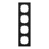 M-Pure-Rahmen, 4fach, schwarz matt, M-Pure