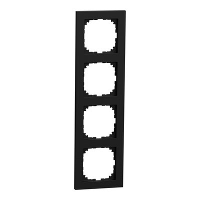 M-Pure-Rahmen, 4fach, schwarz matt, M-Pure