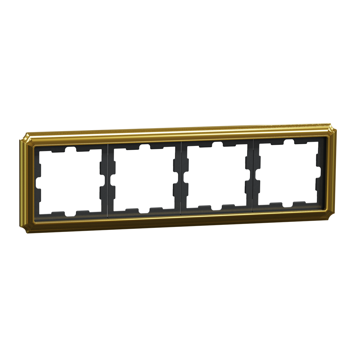 D-Antik Metallrahmen, 4-fach, 24k gold