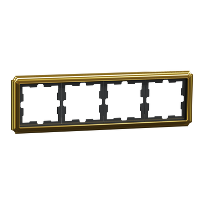 D-Antik Metallrahmen, 4-fach, 24k gold