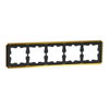 D-Antik Metallrahmen, 5-fach, 24k gold