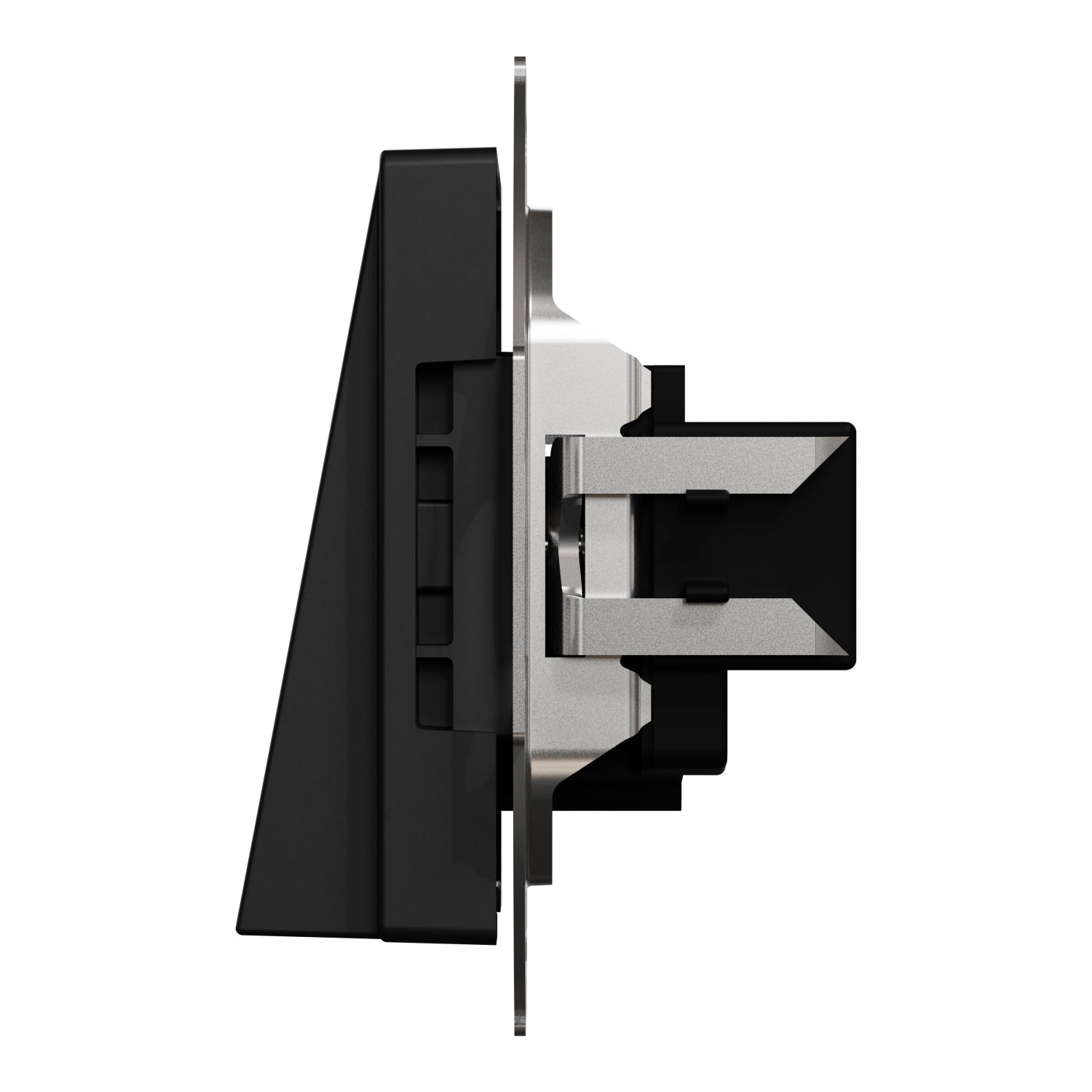 Zentralplatte Leitungsauslass, schwarz matt, System M – Bild 6 von 7