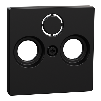 Zentralplatte für Antennensteckdosen, schwarz matt, System M