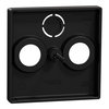 Zentralplatte für Antennensteckdosen, schwarz matt, System M