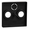 Zentralplatte für Antennensteckdosen, schwarz matt, System M