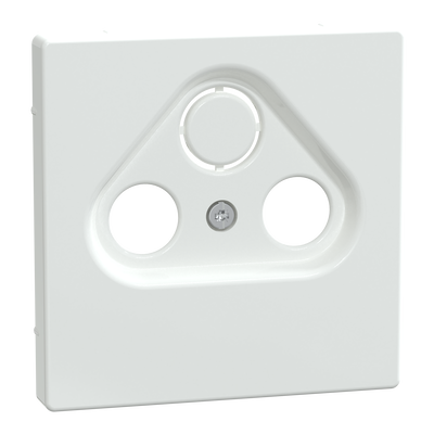 Zentralplatte für Antennensteckdosen, Lotosweiß, System Design