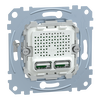 USB Ladestation-Einsatz Typ A+A