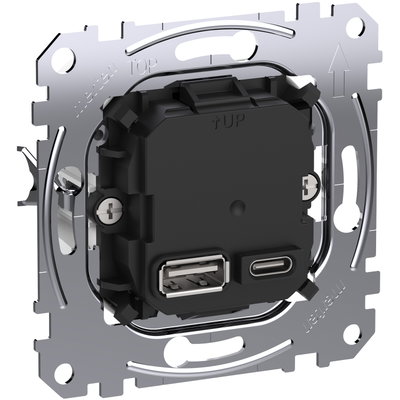 USB Ladestation-Einsatz Typ A+C mit Power-Delivery-Technologie und 45W Ladeleistung