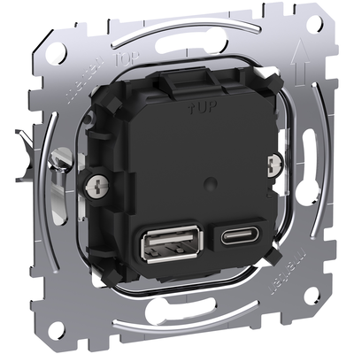 USB Ladestation-Einsatz Typ A+C mit Power-Delivery-Technologie und 45W Ladeleistung