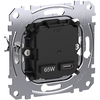 USB Ladestation-Einsatz Typ 1x USB C mit Power-Delivery-Technologie und 65W Ladeleistung