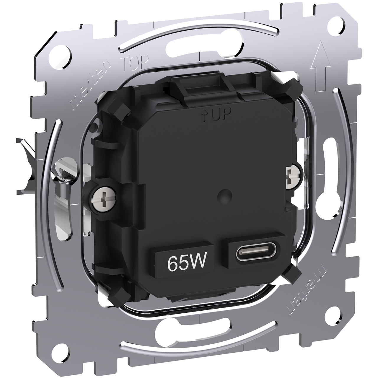 USB Ladestation-Einsatz Typ 1x USB C mit Power-Delivery-Technologie und 65W Ladeleistung