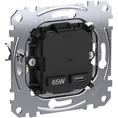 USB Ladestation-Einsatz Typ 1x USB C mit Power-Delivery-Technologie und 65W Ladeleistung