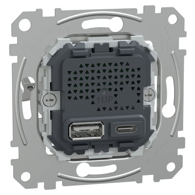 USB Ladestation-Einsatz Typ A+C mit Power-Delivery-Technologie und 21W Ladeleistung