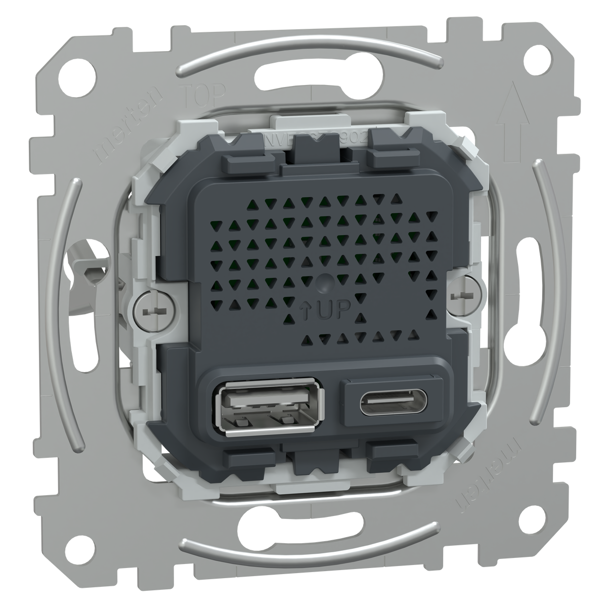 USB Ladestation-Einsatz Typ A+C mit Power-Delivery-Technologie und 21W Ladeleistung
