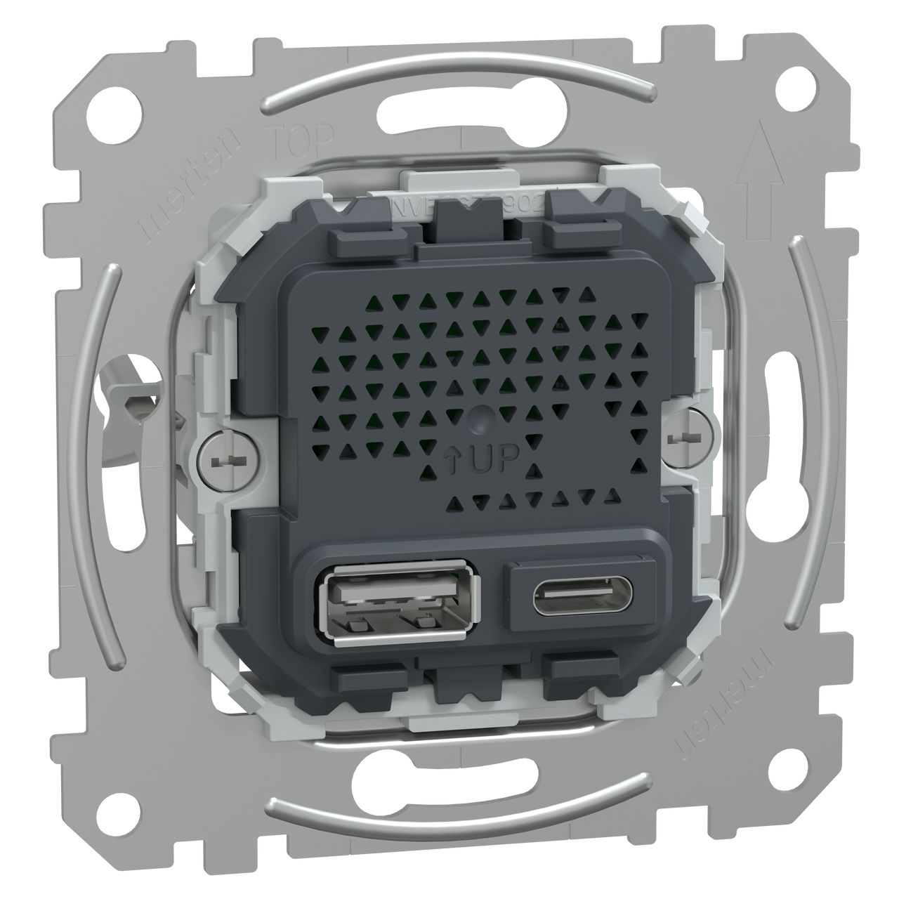 USB Ladestation-Einsatz Typ A+C mit Power-Delivery-Technologie und 21W Ladeleistung