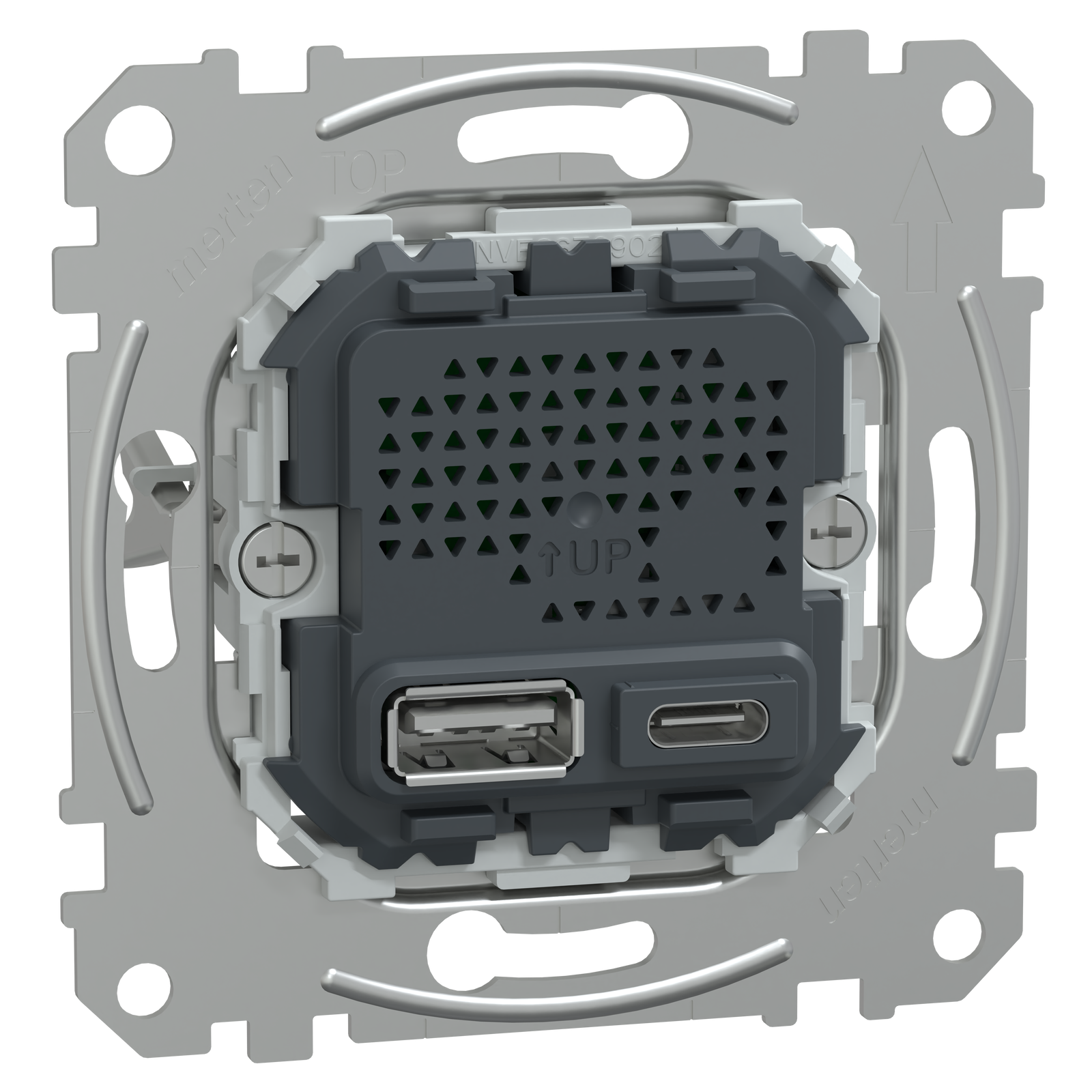 USB Ladestation-Einsatz Typ A+C mit Power-Delivery-Technologie und 21W Ladeleistung
