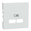 Zentralplatte für USB Ladestation-Einsatz, polarweiß glänzend, System M