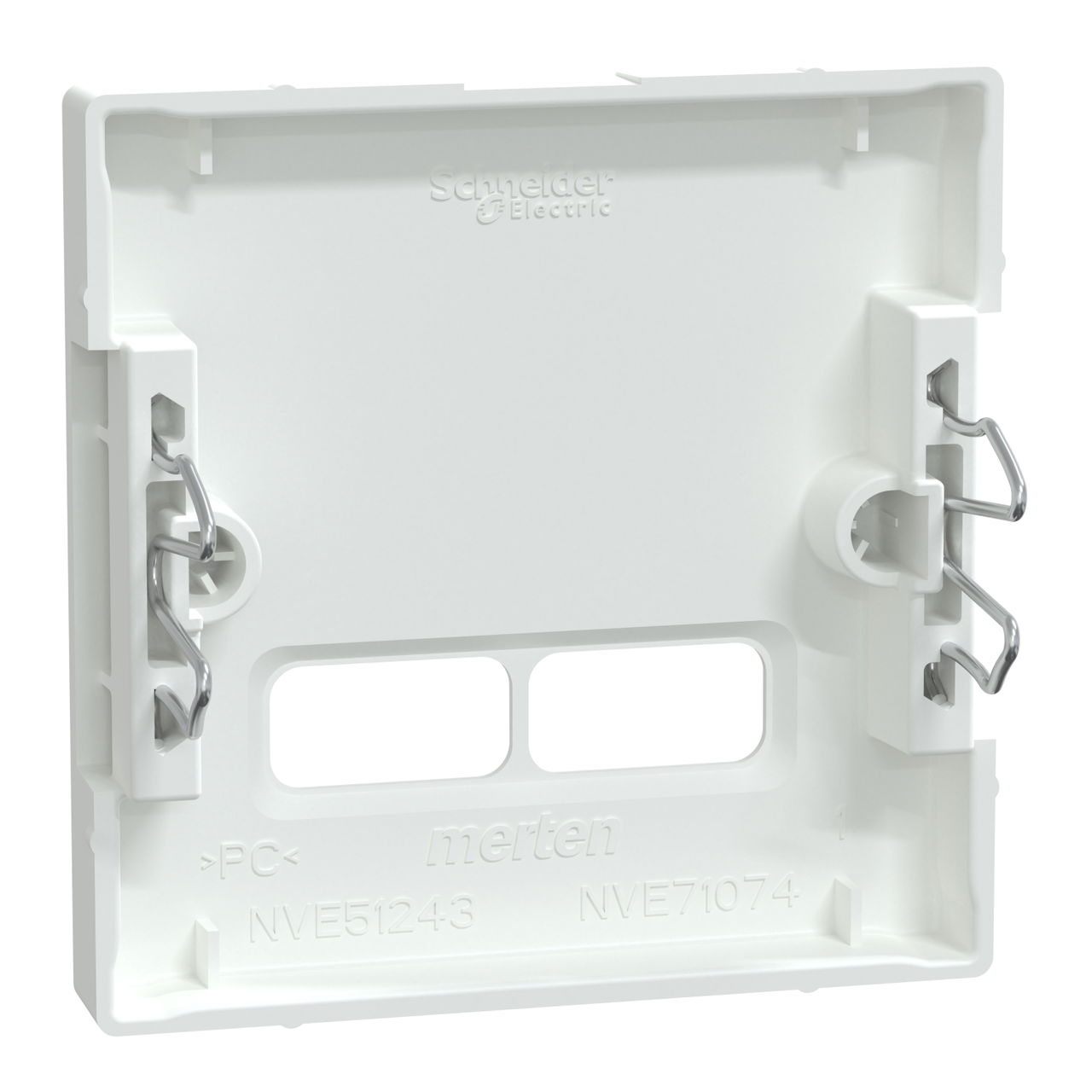 Zentralplatte für USB Ladestation-Einsatz, polarweiß glänzend, System M – Bild 2 von 10