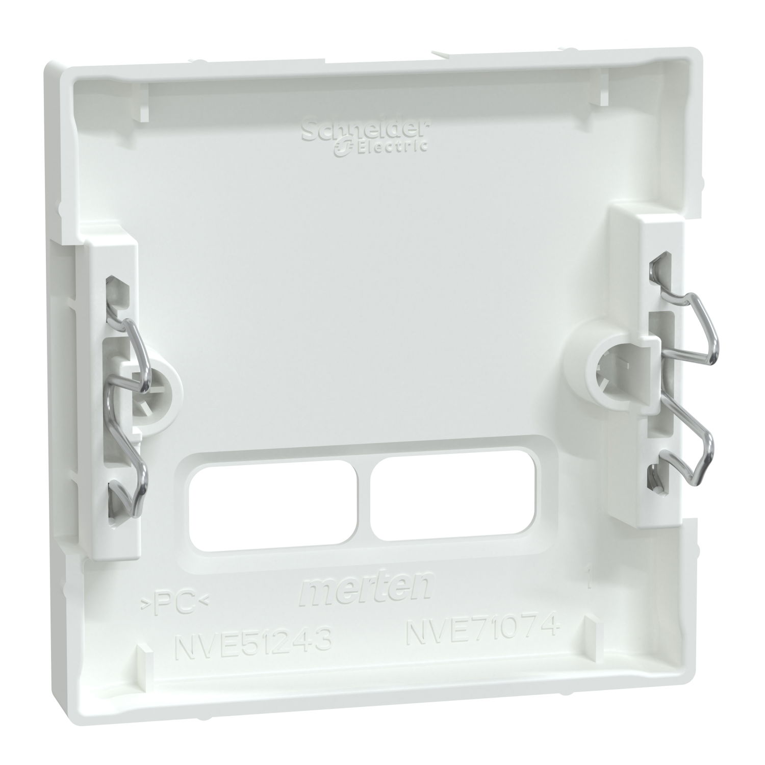Zentralplatte für USB Ladestation-Einsatz, polarweiß glänzend, System M – Bild 2 von 10