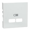 Zentralplatte für USB Ladestation-Einsatz, aktivweiß glänzend, System M