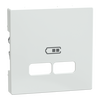 Zentralplatte für USB Ladestation-Einsatz, aktivweiß glänzend, System M