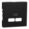 Zentralplatte für USB Ladestation-Einsatz, schwarz matt, System M