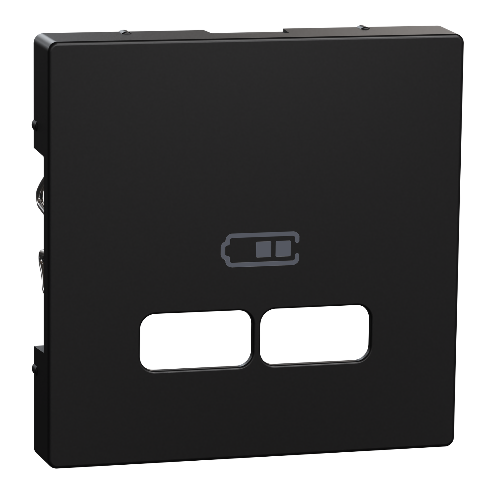 Zentralplatte für USB Ladestation-Einsatz, schwarz matt, System M