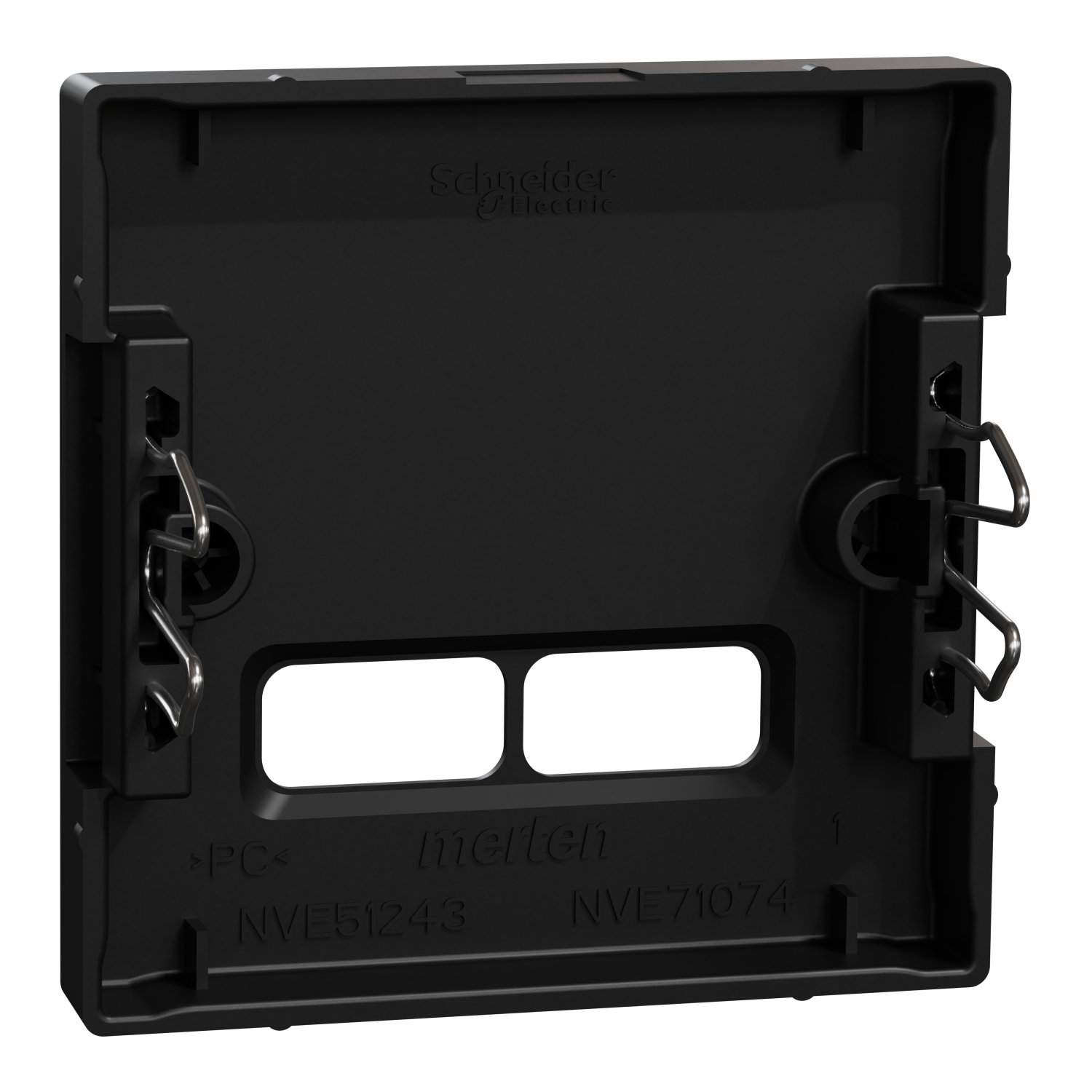Zentralplatte für USB Ladestation-Einsatz, schwarz matt, System M – Bild 2 von 9