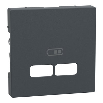 Zentralplatte für USB Ladestation-Einsatz, anthrazit, System M