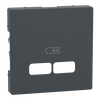 Zentralplatte für USB Ladestation-Einsatz, anthrazit, System M