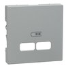 Zentralplatte für USB Ladestation-Einsatz, aluminium, System M