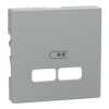 Zentralplatte für USB Ladestation-Einsatz, aluminium, System M
