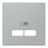 Zentralplatte für USB Ladestation-Einsatz, aluminium, System M