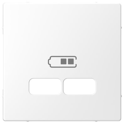 Zentralplatte für USB Ladestation-Einsatz, Lotosweiß, System Design