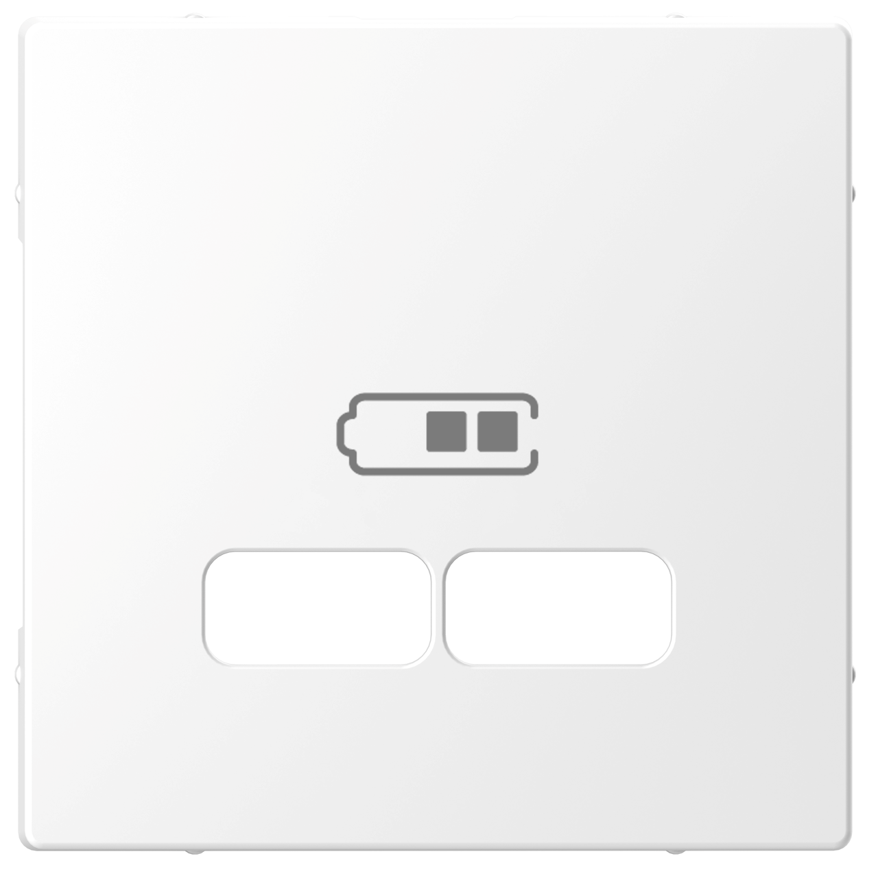 Zentralplatte für USB Ladestation-Einsatz, Lotosweiß, System Design