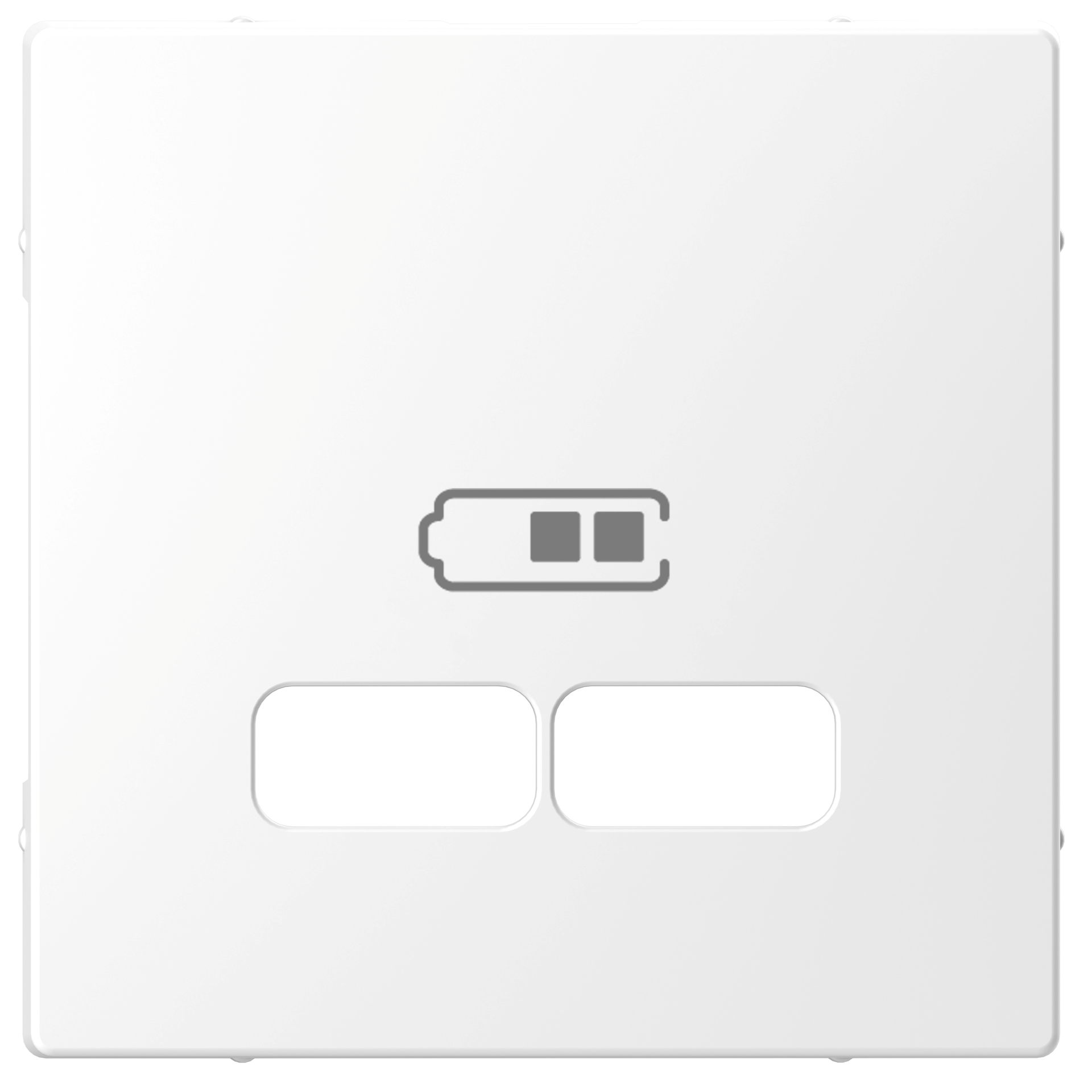 Zentralplatte für USB Ladestation-Einsatz, Lotosweiß, System Design