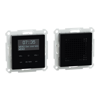 DAB+ Radio Set mit Bluetooth inklusive Lautsprecher, Farbe Schwarz für System M